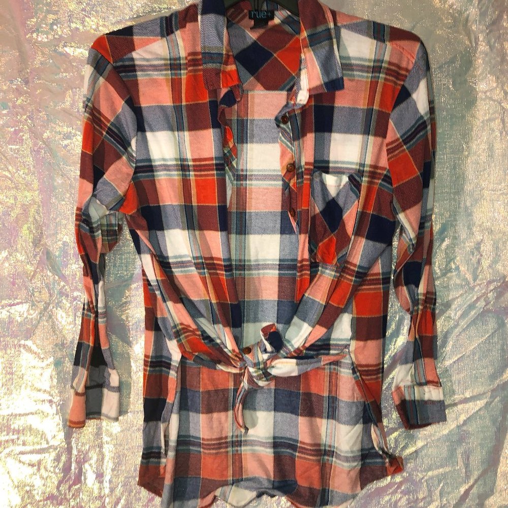 Plaid button down